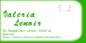 valeria lenoir business card